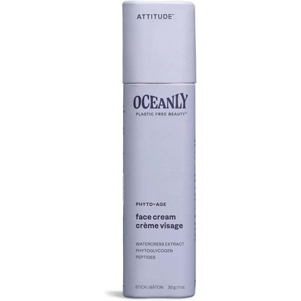 ATTITUDE Oceanly Face Cream Stick EWG Verified Plastic-free Plant and Mineral-Based Ingredients Vegan Skin Care Products PHYTO AGE Unscented 30 grams