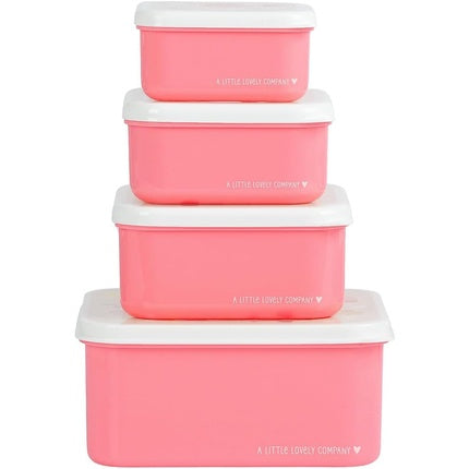 A Little Lovely Company Pink Lunch & Snack Set - Ice Cream Container