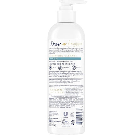 Dove Amplified Textures Hydrating Cleanse Shampoo with Moisture Amplifying Blend