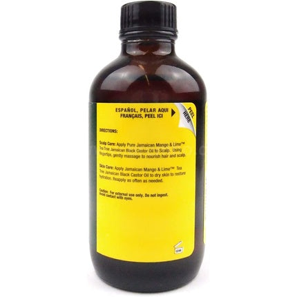 Jamaican Mango & Lime Black Castor Oil Tea Tree 118ml - Organic Oil for Restoring Shine and Moisture
