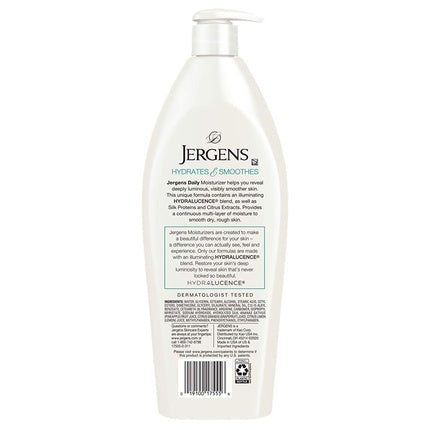 Jergens Daily Moisture Dry Skin Moisturizer with Hydralucence Blend Silk Proteins and Citrus Extract 21 Fl Oz