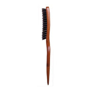 Eurostil Wooden Curved Bristle Brush With Wild Boar Bristles