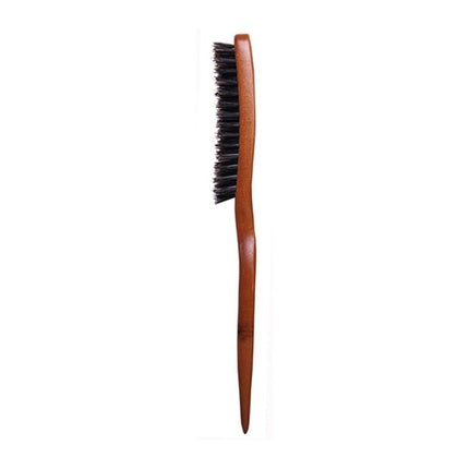 Eurostil Wooden Curved Bristle Brush With Wild Boar Bristles