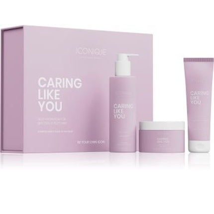 Iconique Professional Caring Like You Deep Hydration Set: Shampoo 250 Ml, Leave-In Treatment 150 Ml, Mask 200 Ml