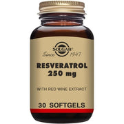 Solgar Resveratrol 250mg Softgels Cardiovascular Health Sourced from Japanese Knotweed Vegan