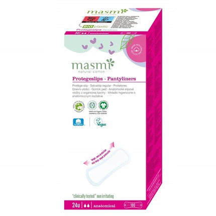 Masmi Natural Cotton Hygiene Pads Made From Organic Cotton - 24 Pieces