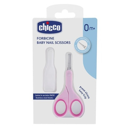 Chicco Baby Nail Scissors With Cover 0 Months+ Pink