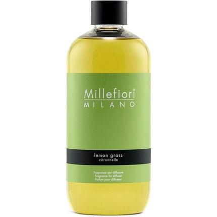 Millefiori Milano Lemon Grass Natural Refill For Diffuser, Yellow, 8.1 X 6.5 X