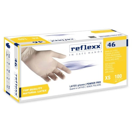 Reflexx Latex Gloves 100 pcs XS Powder-Free