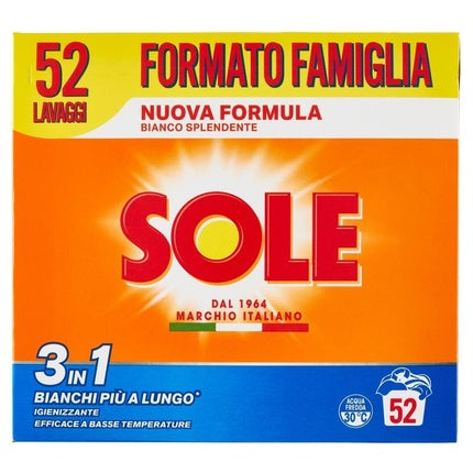 Sole Washing Machine Detergent 52 Packets for Clean Hygiene