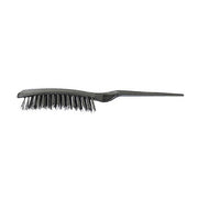 Eurostil Curved Crepe Brush With Nylon Pins Black