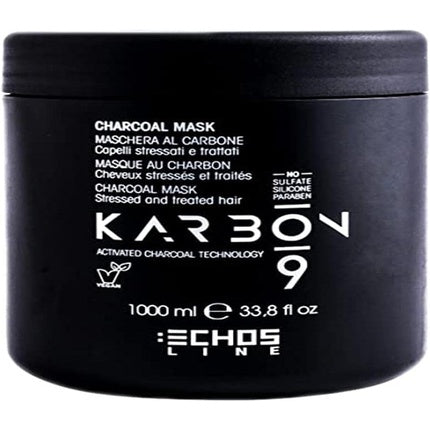 Echosline Karbon 9 Charcoal Vegan Organic Mask Carbon Based 1000ml Vanilla