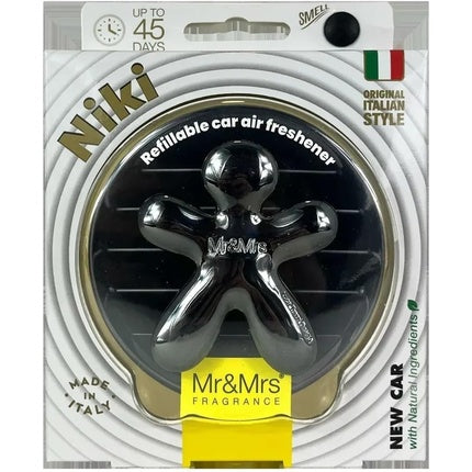 Mr & Mrs Fragrance Niki Autodiffuser Titanium Chrome New Car Scent