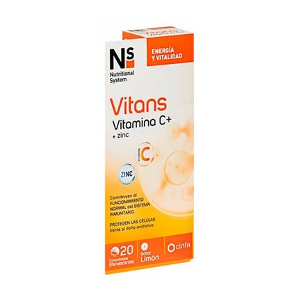 Ns Ns Vitans Vitamin C Zinc 20 Effervescent Tablets Lemon Flavor