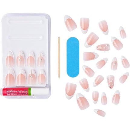 Kiss Classy Nails Premium Press-On Nails with Nail Glue