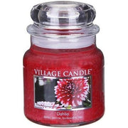 Village Candle Dahlia Glass Jar Red 9.8 x 9.5 x 10.1 cm
