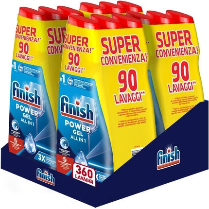 Finish Powergel Dishwasher Gel Multi-Purpose Grease Removal Fresh Scent 360 Washes