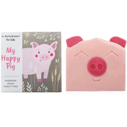 Almara My Happy Pig Handmade Soap for Kids - Pear Scented, 100g