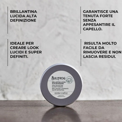 Bullfrog High Definition Glossy Pomade 100ml