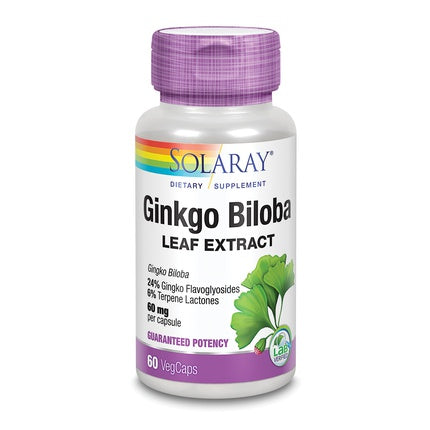 Solaray Ginkgo Biloba 60 Mg 60 Caps