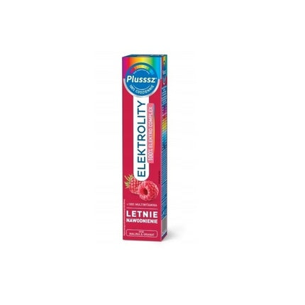 Plusssz Electrolytes & 100% Multivitamin Raspberry & Pomegranate - 24 Effervescent Tablets