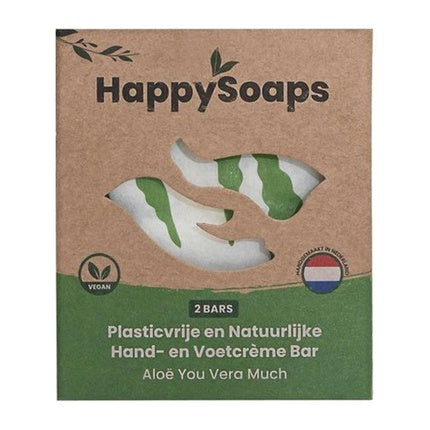 Happysoaps Hand And Foot Cream Bar Aloe You Vera Much - Nourishing Aloe Vera Formula