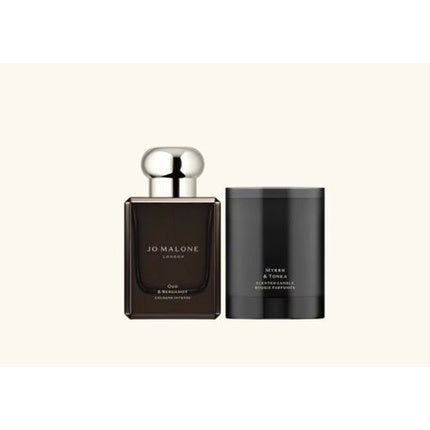 Jo Malone Oud & Bergamot Cologne & Myrrh Tonka Scented Candle Intense Duo