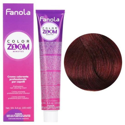 Fanola ColorZoom Hair Color Cream 100ml 4.5 Mahogany Brown - 10 Minute