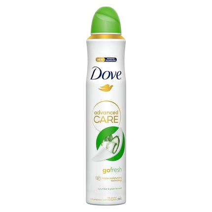 Dove Deodorant Spray 48h Cucumber and Alcohol-Free Green Tea for Women with 100% Natural Nut Oil and 1/4 Moisturizing Cream 200ml
