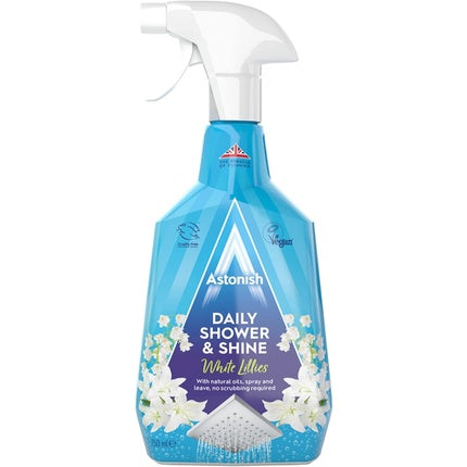 Astonish Daily Shower and Shine Vegan Cruelty-free Shower Spray 750ml White Lilies