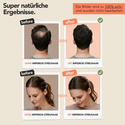 Imperio Hair Thickening Litter 100% Natural Premium Salon Deluxe Gray