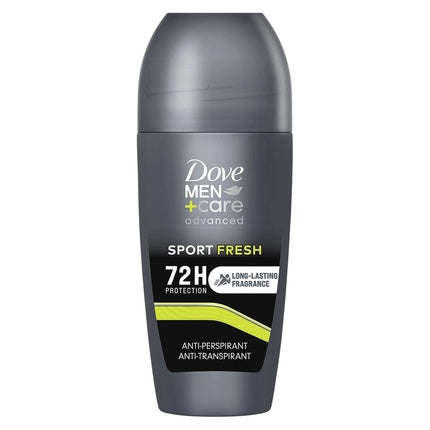 Dove Men Care Deodorant Roll On Advanced Care Sport Fresh Antiperspirant for Men Alcohol-Free with 1/4 Moisturizing Cream Protection up to 72 Hours 50ml