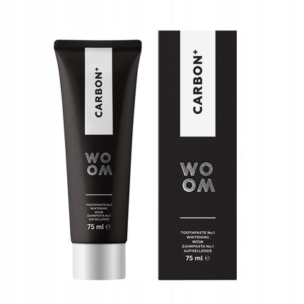 Woom Carbon+ Whitening Black Toothpaste With Activated Charcoal 75ml