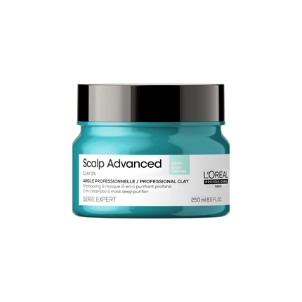 L'Oral Professionnel Scalp Advanced Antioiliness 2in1 Clay Shampoo And Mask 250 Ml