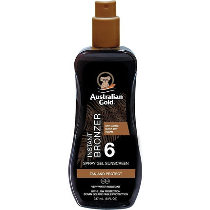 Australian Gold SPF 6 Spray Gel plus Bronzer 237ml