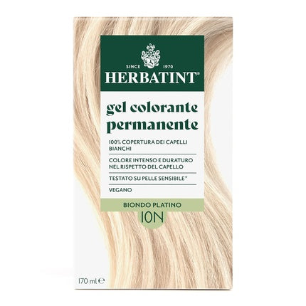 Herbatint Permanent Hair Color Gel 10N Platinum Blonde 170ml