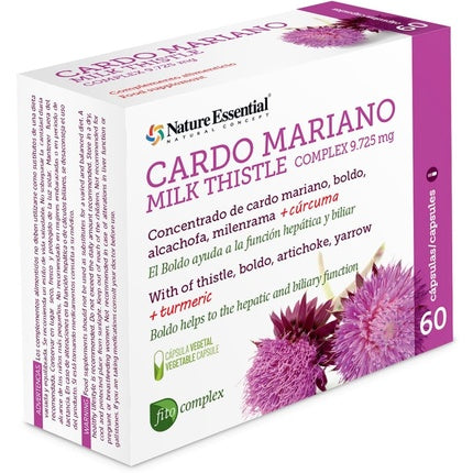 Milk Thistle Concentrated Supplement 60 Capsules - Boldo and Artichoke