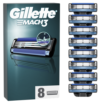 Gillette Mach3 Men's Razor Blade Refills 8 Pieces