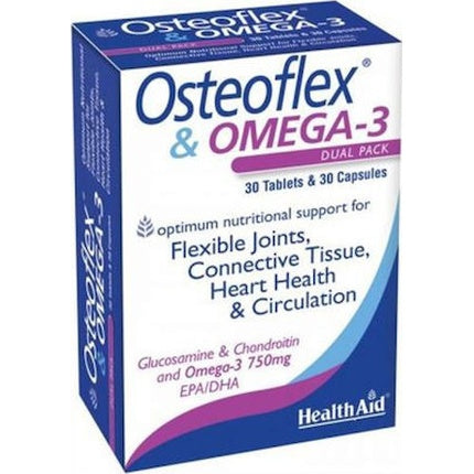 Health Aid Osteoflex Omega 3 750mg - Dual Pack With 30 Capsules And 30 Tablets