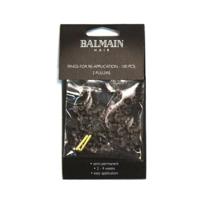 Balmain Double Hair Weft Rings Extension Brown