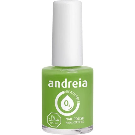 Andreia Halal Breathable Nail Polish Varnish Water Permeable B10 Green Shades of Blue 10.5ml