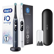 Oral B Io7 Series Duo Pack Electric Toothbrush Black Onyx And White Extra Handle 2 Pieces