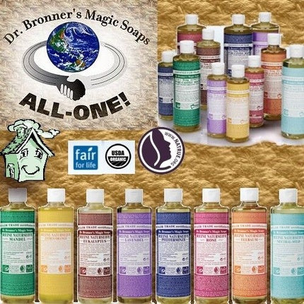 Dr. Bronner's Magic Soap Almond 944ml Liquid Soap Natural Cosmetics Fair Vegan Organic