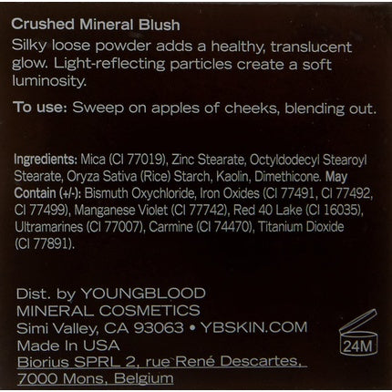 Youngblood Crushed Mineral Blush Plumberry 0.10oz/3g Pink