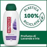 Borotalco Relaxing Shower Gel for Lavender and Iris Body Foam Relaxing Formula Relaxation Borotalk Effect on Skin Dermatologically Tested 2 Bottles 600ml