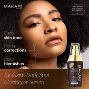 Makari Exclusive Dark Spot Corrector Serum 1.7oz with Organiclarine - Advanced Active Intense Spot Treatment for Dark Spots, Scars, Sun Patches, Hyperpigmentation