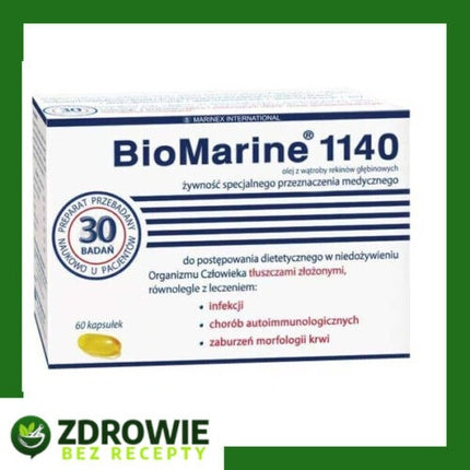 Biomarine 1140 Shark Liver Oil 60/120/180 Capsules with Vitamin D3 and Omega 3