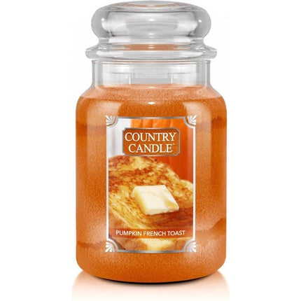 A Large Scented Candle With Two Wicks Pumpkin French Toast 680g