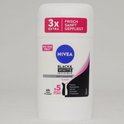 NIVEA Black & White Invisible Clear Antiperspirant for Women 48h