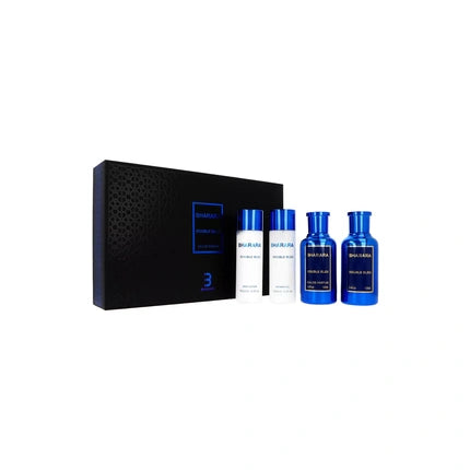 Bharara Double Bleu Set - Eau De Parfum 100ml, After Shave 100ml, Body Lotion 150ml, Shower Gel 150ml